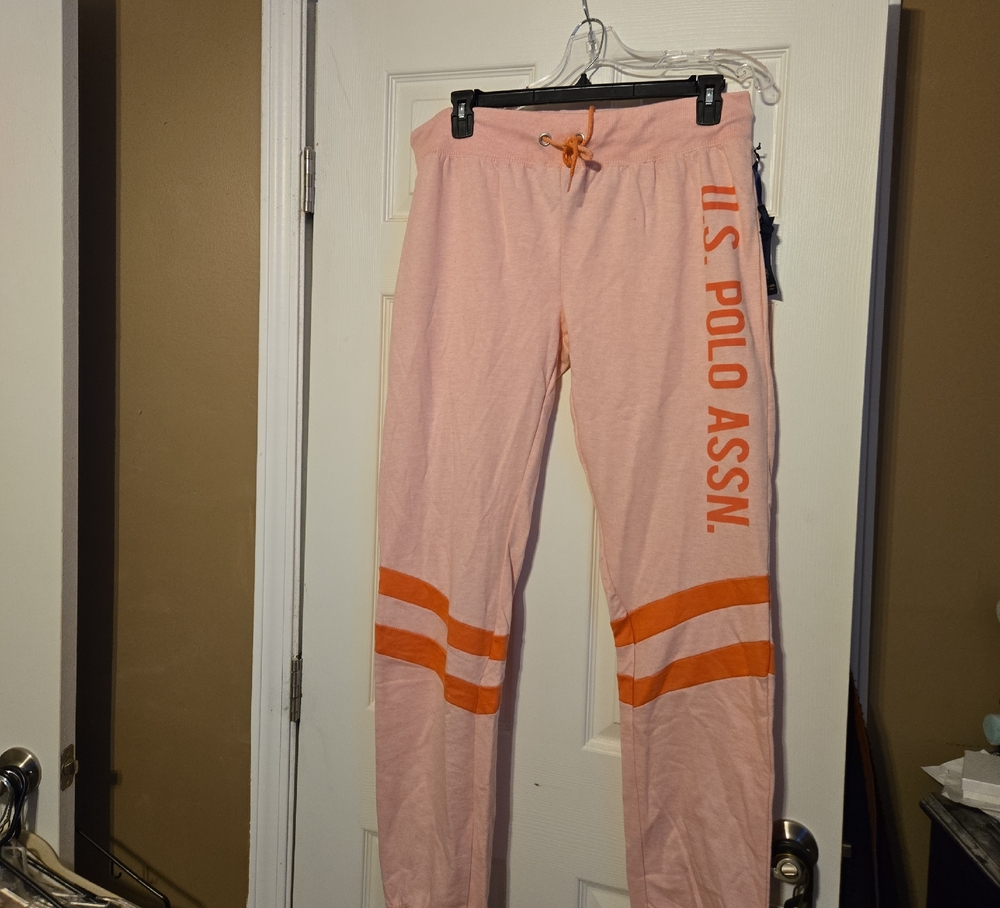 U.S. Polo Assn. Womens Pink Lounge Pants